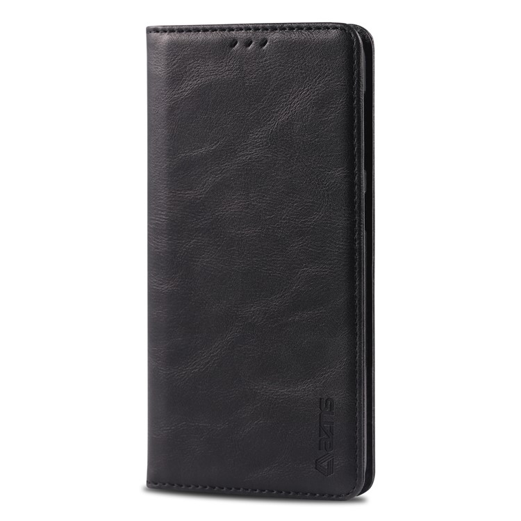 AZNS PU Leather+TPU Wallet Style Protection Cell Phone Case for Samsung Galaxy M10 - Black-2