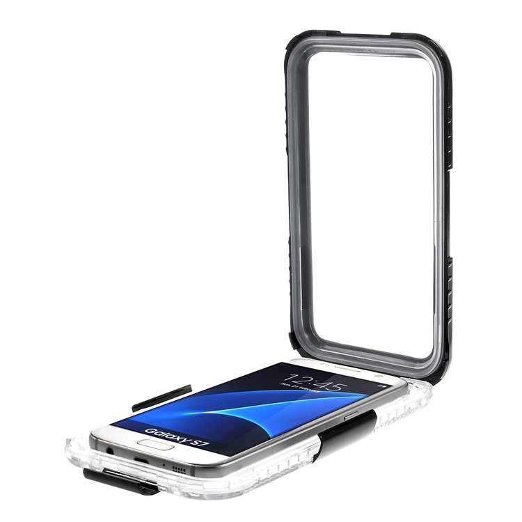 IP68 Qualifizierte Unterwasser-wasserdichte Tauchkoffer-Abdeckung für Samsung Galaxy S7 G930 - Schwarz-7