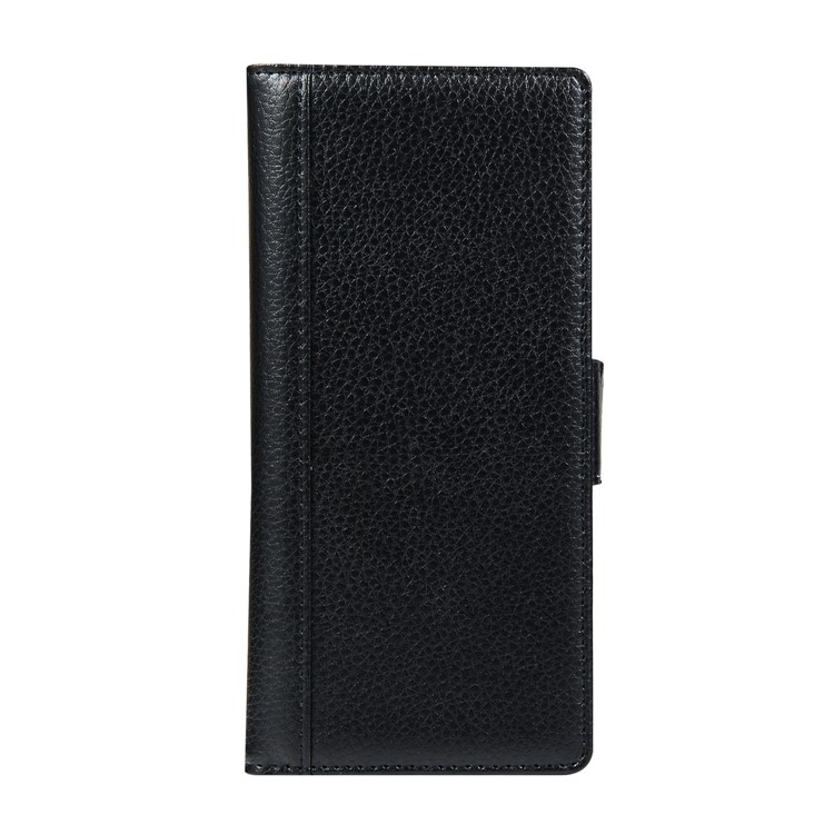 

Litchi Texture Genuine Leather Wallet Stand Phone Case Cover for Samsung Galaxy S10 Plus - Black, Galaxy S10 Plus
