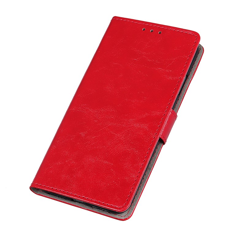 Crazy Horse Magnetic Stand Wallet PU Leather Protective Case for Samsung Galaxy A2 Core - Red-5