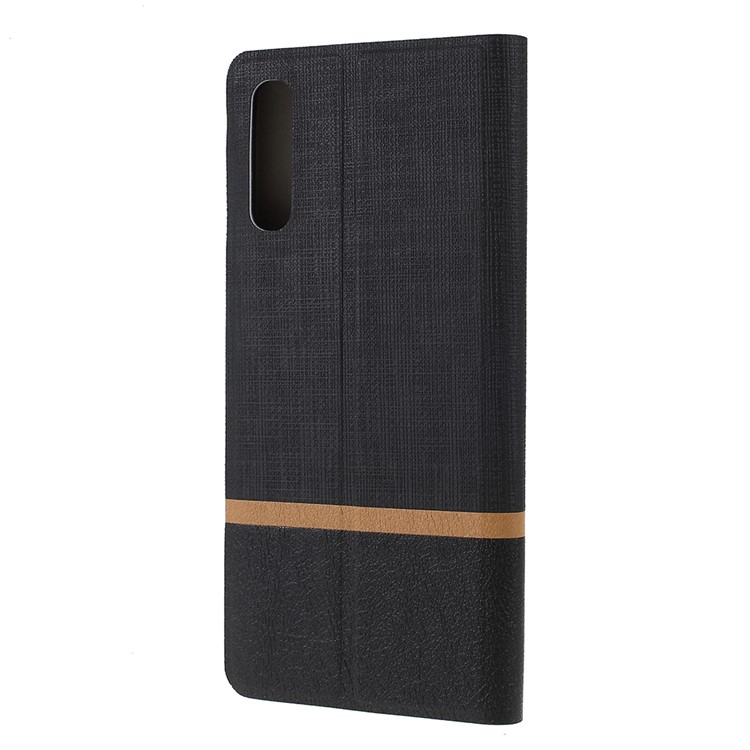 Cross Pattern Leather Card Holder Phone Cover (Built-in Steel Sheet) for Samsung Galaxy A70 - Black-2