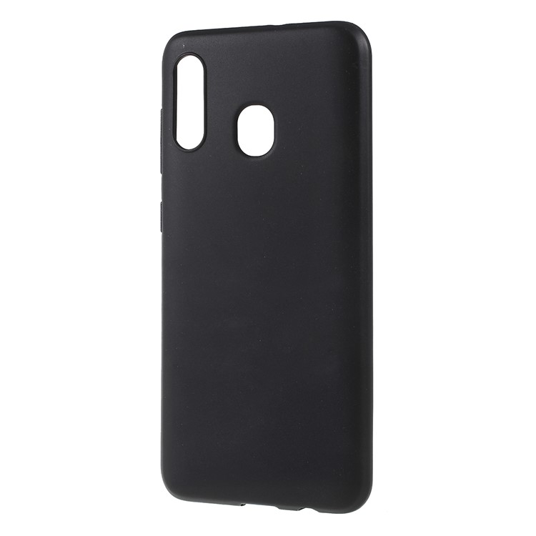 10 Pcs Matte Surface High Quality TPU Phone Back Case for Samsung Galaxy A30 - Black-1