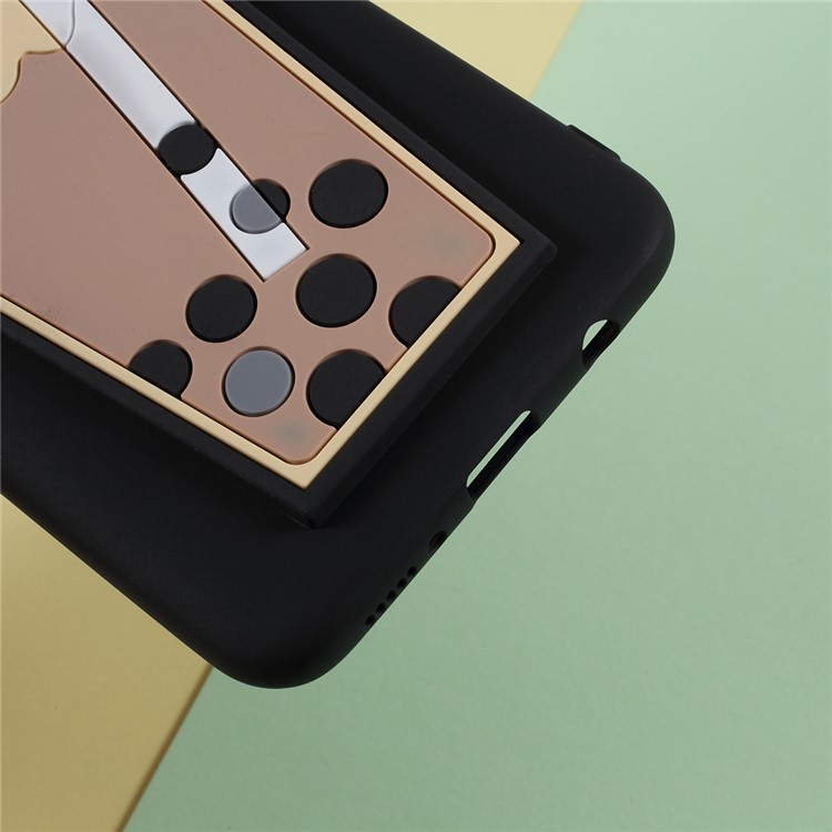 3D Bubble Tea Pattern TPU Case for Samsung Galaxy A30/A20 - Black-5