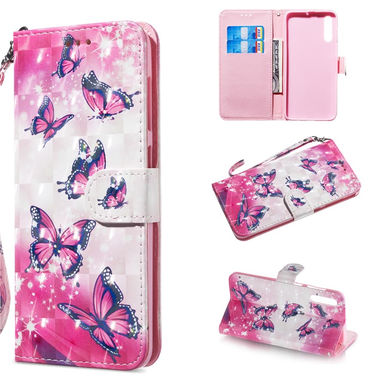 

Light Spot Decor Patterned Leather Wallet Case for Samsung Galaxy A50 / A50s / A30s - Butterfly, Galaxy A50s