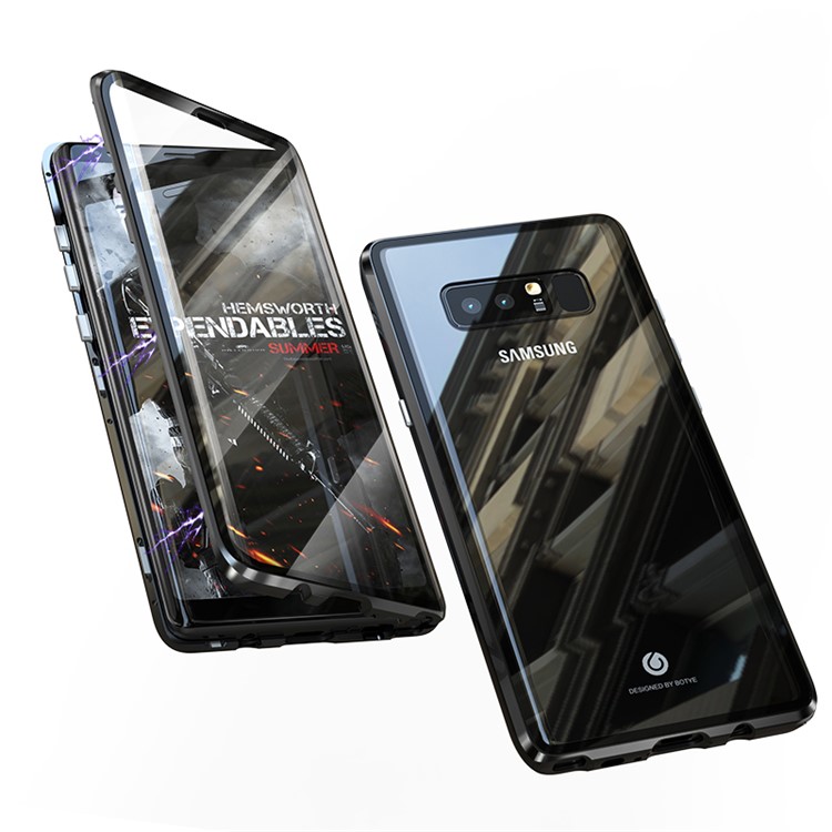 

Магнитное Адсорбционное Стекло + Металлическая Полная Защита Телефона Для Samsung Galaxy Note 8 - Полностью Черный, Galaxy Note 8