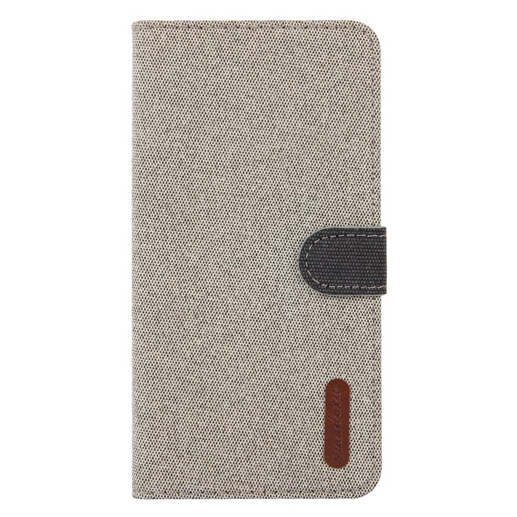 Linen Fabric PU Leather Card Storage Phone Case for Samsung Galaxy A40 - Khaki-3