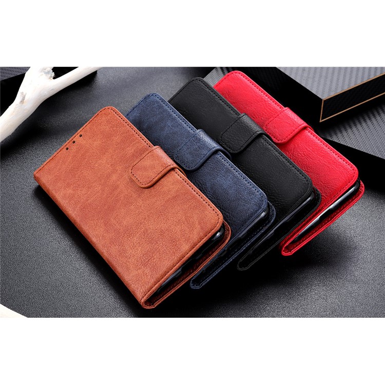 Litchi Skin Leather Wallet Case for Samsung Galaxy S10e - Black-13