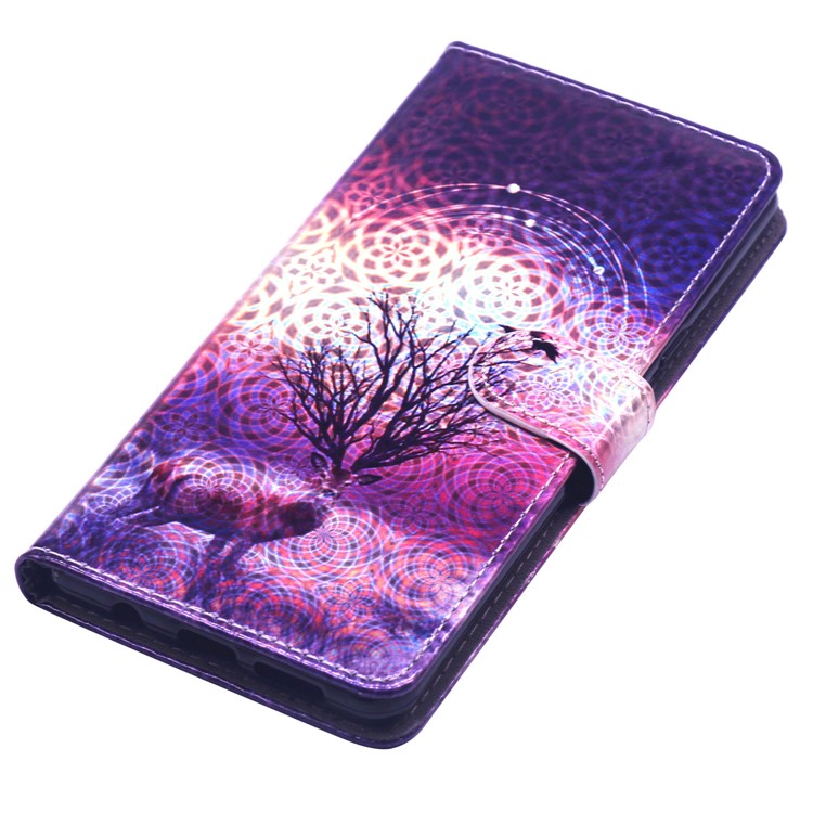 Laser Carving Pattern Printing Wallet Leather Case with Strap for Samsung Galaxy S10 5G - Deer-4