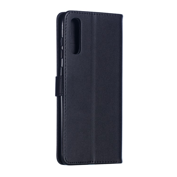 Wallet Stand Leather Cover with Strap for Samsung Galaxy A70 - Black-5