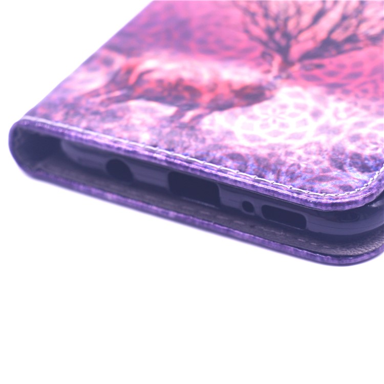 Laser Carving Pattern Printing Wallet Leather Case with Strap for Samsung Galaxy A30 / A20 - Deer-6