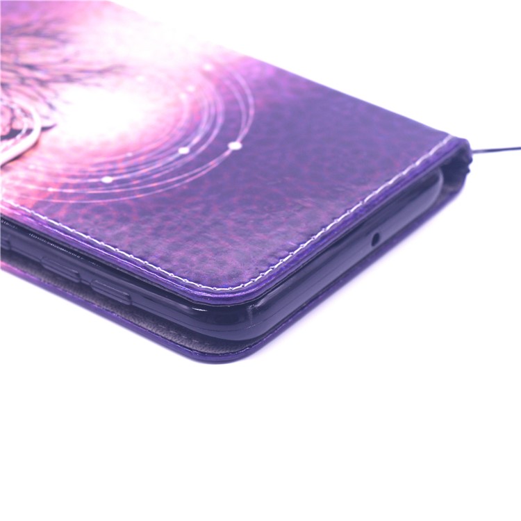 Laser Carving Pattern Printing Wallet Leather Case with Strap for Samsung Galaxy A30 / A20 - Deer-7