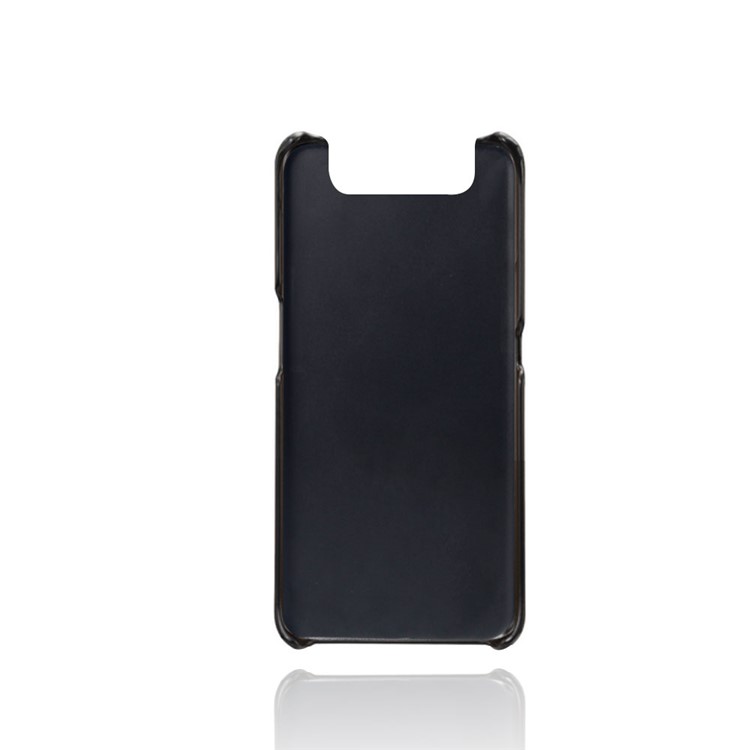 Crazy Horse PU Leather Coated Plastic Case for Samsung Galaxy A80 - Black-2