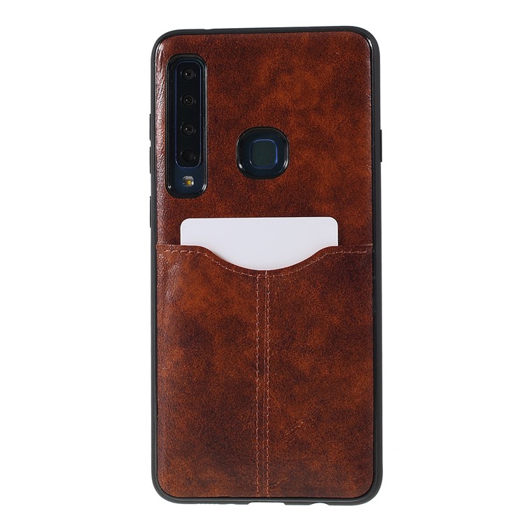 

PU Leather Coated TPU Mobile Phone Shell with Card Slot for Samsung Galaxy A9 (2018) - Brown, Galaxy A9 (2018)