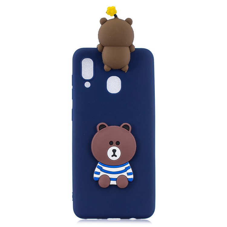 3D Pattern TPU Phone Protective Case for Samsung Galaxy A40 - Bear-2