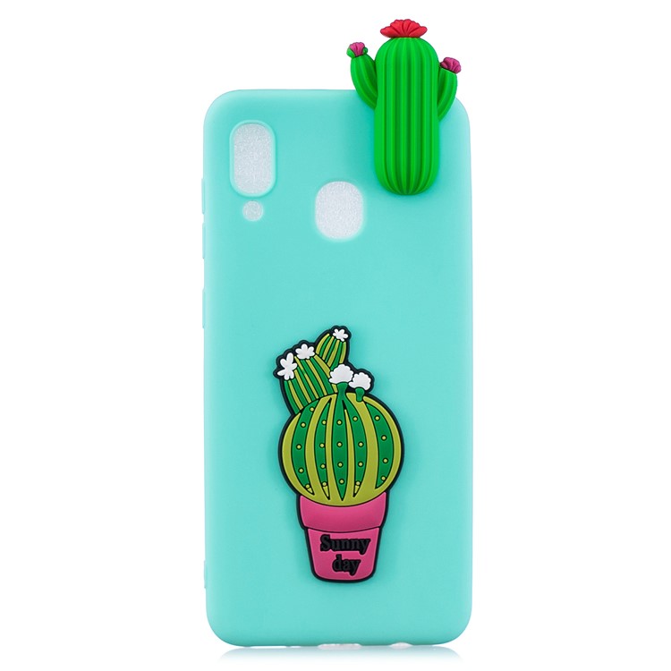 3D Pattern TPU Phone Protective Case for Samsung Galaxy A40 - Cactus-2