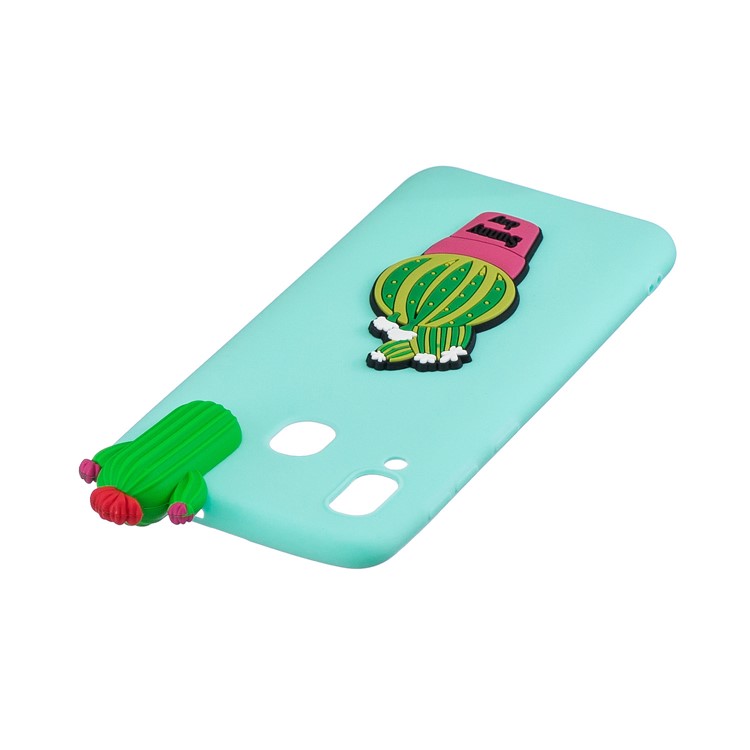 3D Pattern TPU Phone Protective Case for Samsung Galaxy A40 - Cactus-4