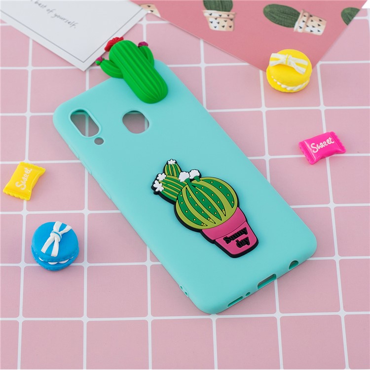 3D Pattern TPU Phone Protective Case for Samsung Galaxy A40 - Cactus-5