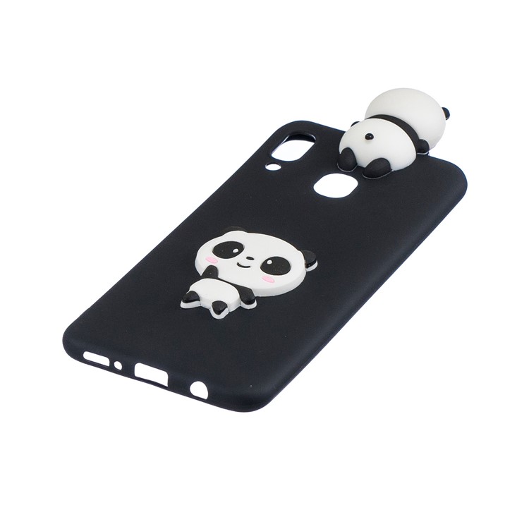 3D -muster TPU -telefonschutzgehäuse Für Samsung Galaxy A40 - Panda