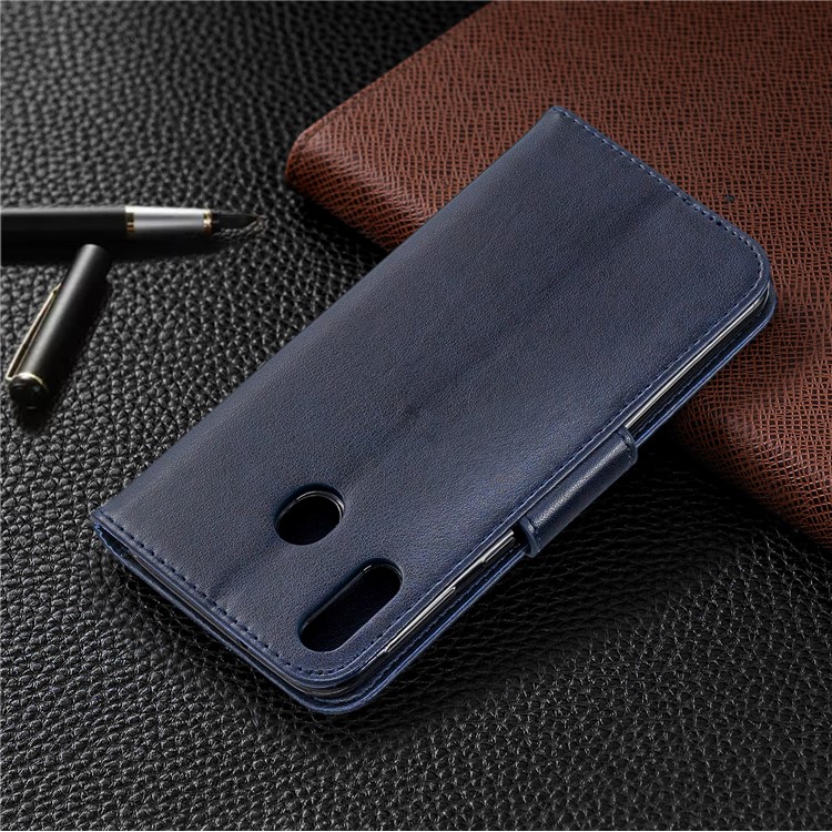 Imprint Butterfly Leather Wallet Phone Case Cover for Samsung Galaxy M20 - Blue-8
