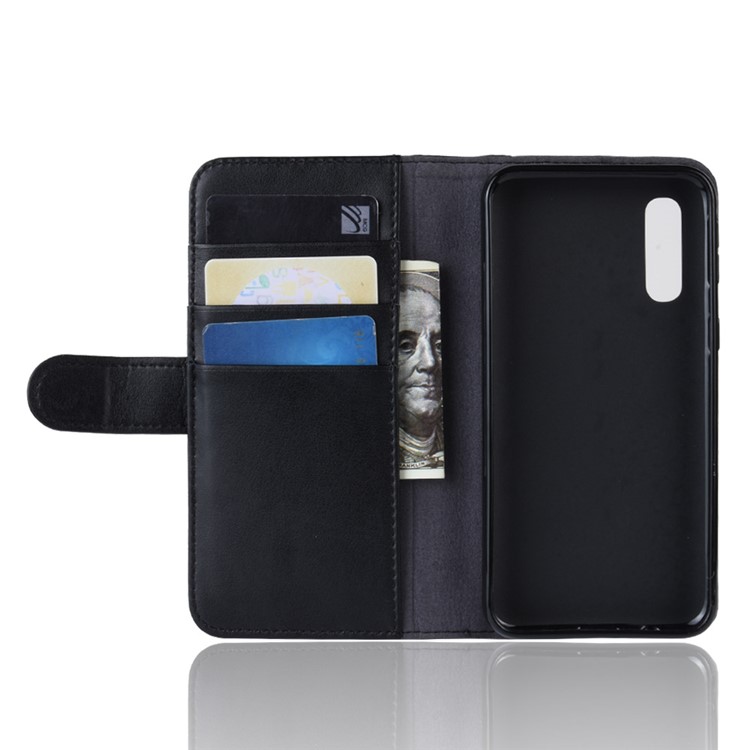 Split Leather Wallet Flip Stand Case for Samsung Galaxy A2 Core - Black-5