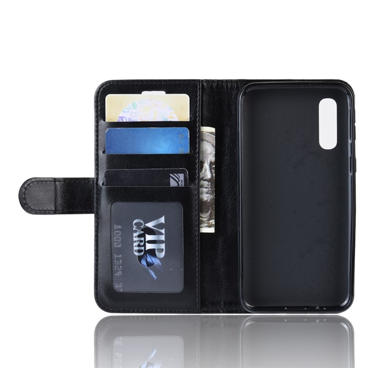 Crazy Horse PU Leather Stand Wallet Flip Case for Samsung Galaxy A2 Core - Black-5