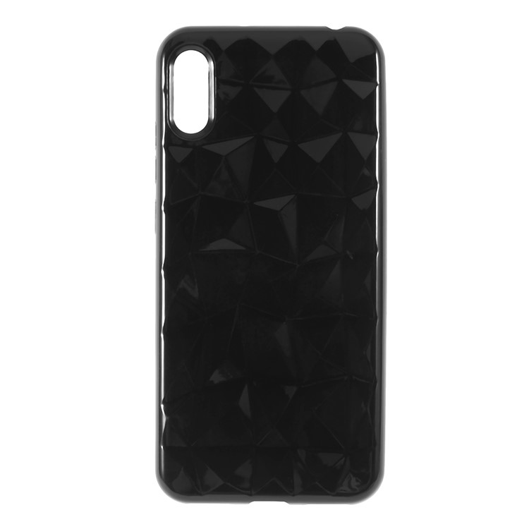 3D Diamante Grão Macio TPU Caso Para Huawei Honor 8A - Preto-1