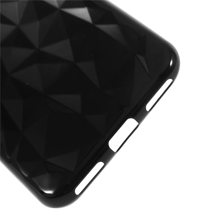 3D Diamante Grão Macio TPU Caso Para Huawei Honor 8A - Preto-3