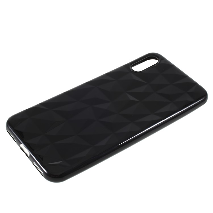 3D Diamante Grão Macio TPU Caso Para Huawei Honor 8A - Preto-4