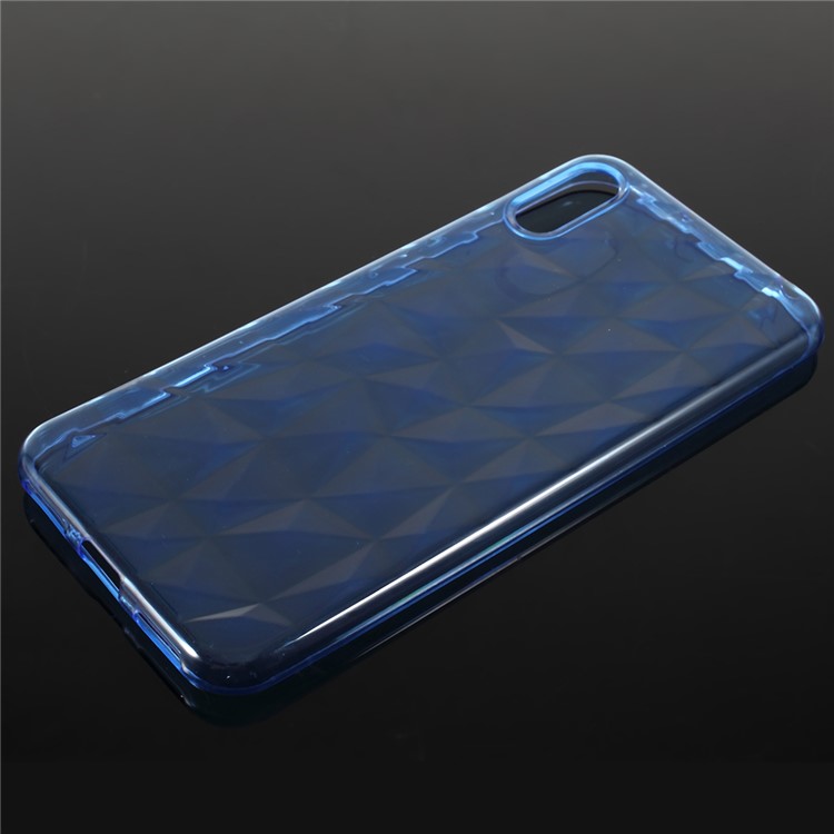 3d Diamant Korn Weiche Tpu Fall Für Huawei Honor 8a - Blau-1
