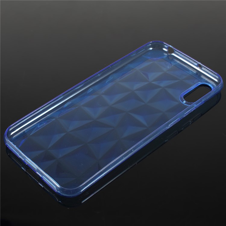 3d Diamant Korn Weiche Tpu Fall Für Huawei Honor 8a - Blau-2