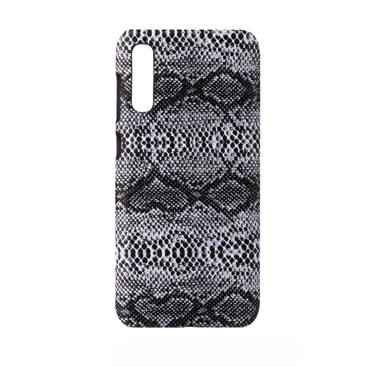PU Leather Coated Hard PC Case for Samsung Galaxy A70/A70s - Snake Texture-1