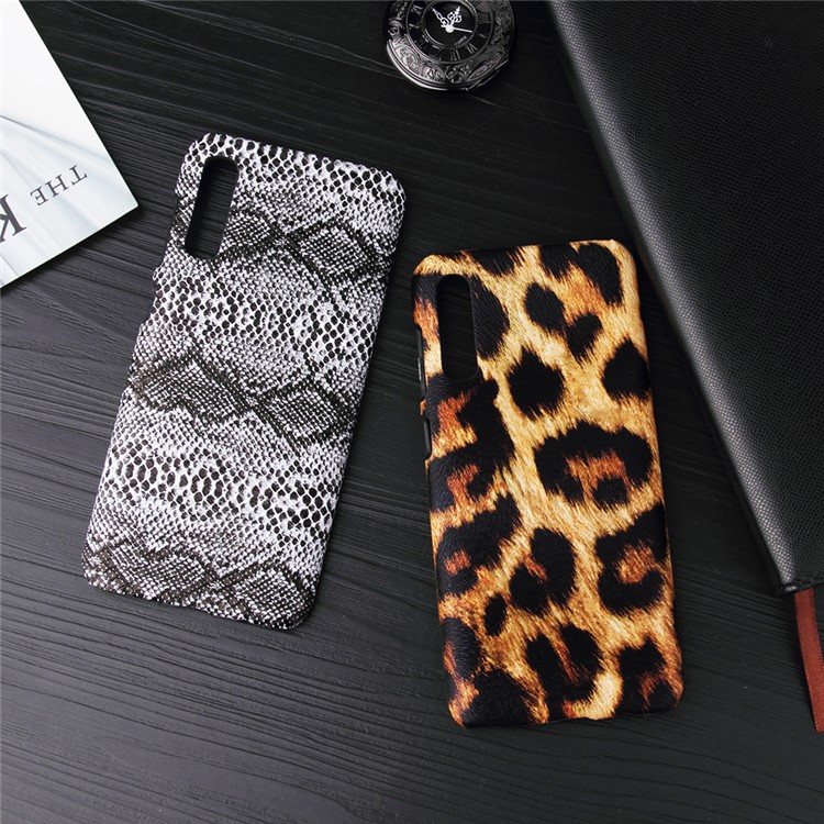 PU Leather Coated Hard PC Case for Samsung Galaxy A70/A70s - Snake Texture-3