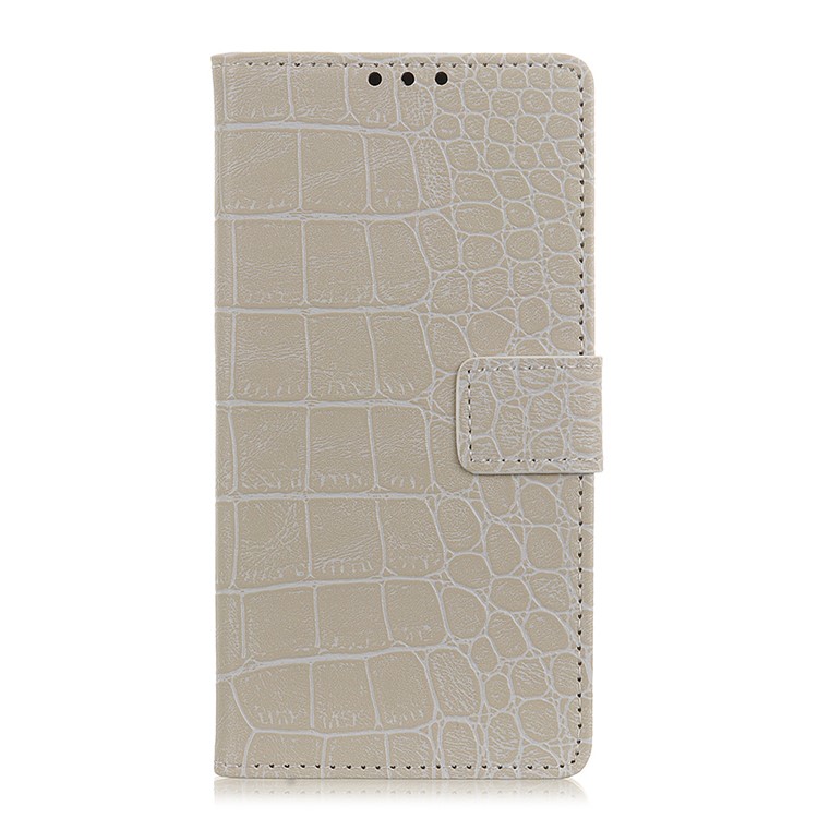 

Crocodile Texture PU Leather Stand Wallet Phone Case for Samsung Galaxy A60 - White, Galaxy A60