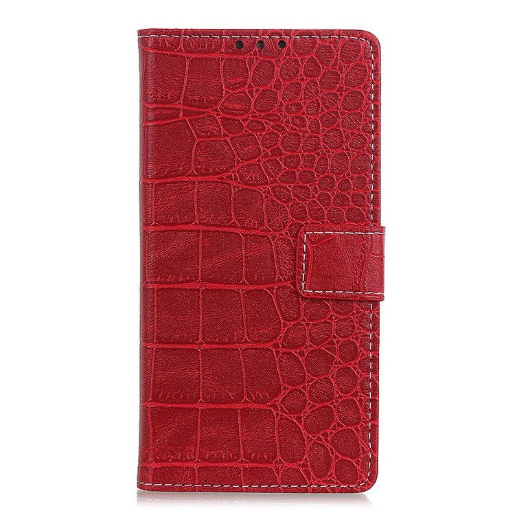 

Crocodile Texture PU Leather Stand Wallet Phone Case for Samsung Galaxy A60 - Red, Galaxy A60