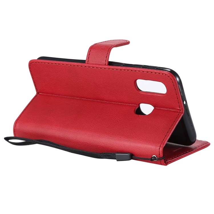 Caixa Destacável Magnética Do Suporte Do Couro Da Carteira 2 In-1 Para A Galáxia A40 De Samsung - Vermelho-8