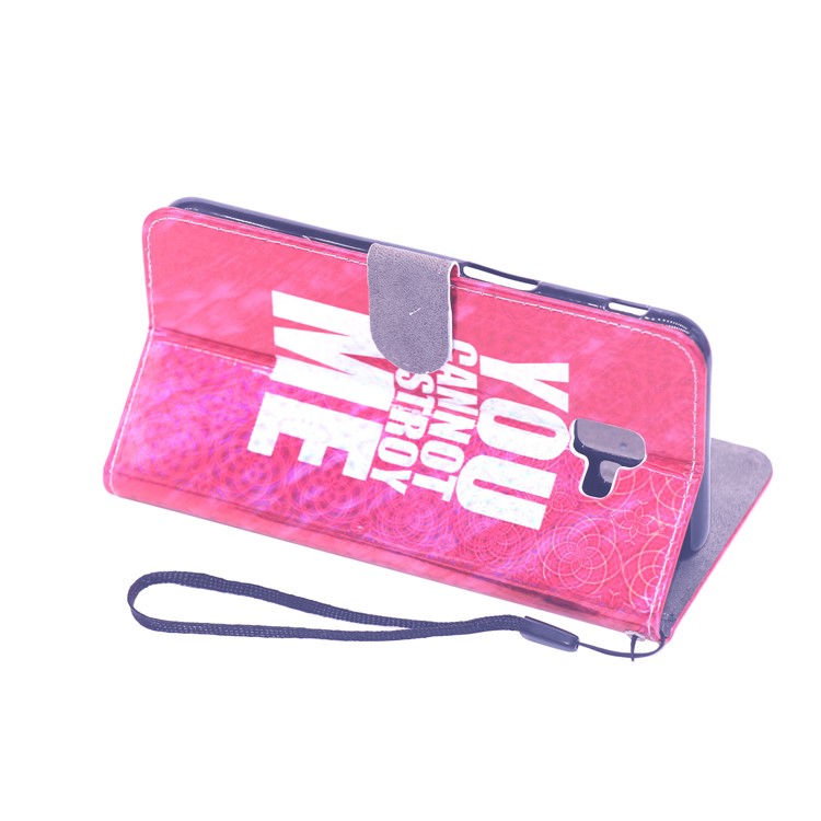 Laser Carving Pattern Printing Leather Wallet Case for Samsung Galaxy J6 Plus - You Can Not Destroy Me-8