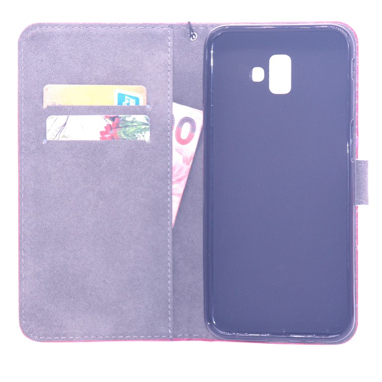 Laser Carving Pattern Printing Leather Wallet Case for Samsung Galaxy J6 Plus - You Can Not Destroy Me-9
