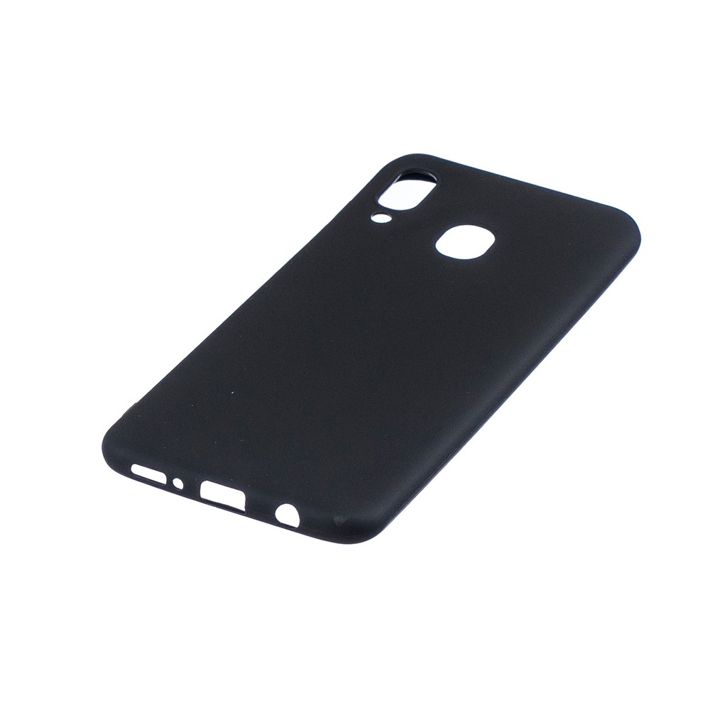 Caso TPU de Candy Solid Color Candy Para Samsung Galaxy A40 - Preto