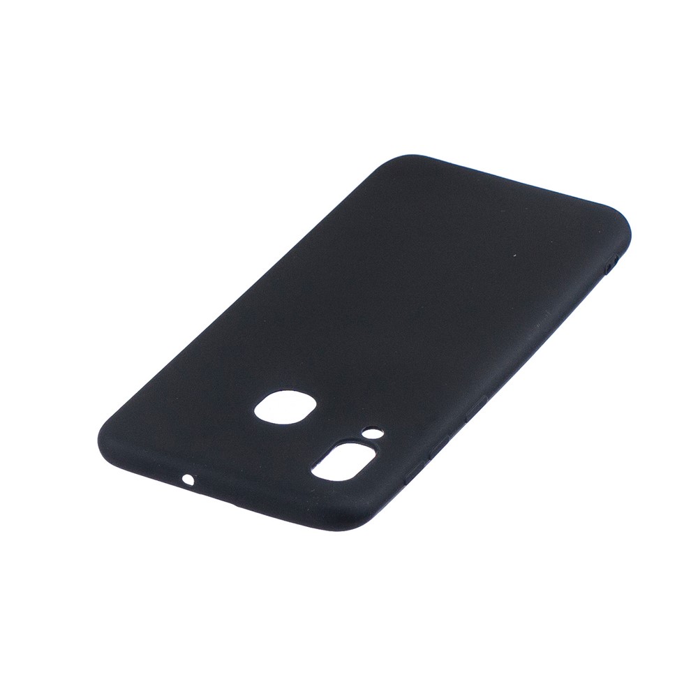 Camiseta TPU de Color Caramelo Sólido Para Samsung Galaxy A40 - Negro-4