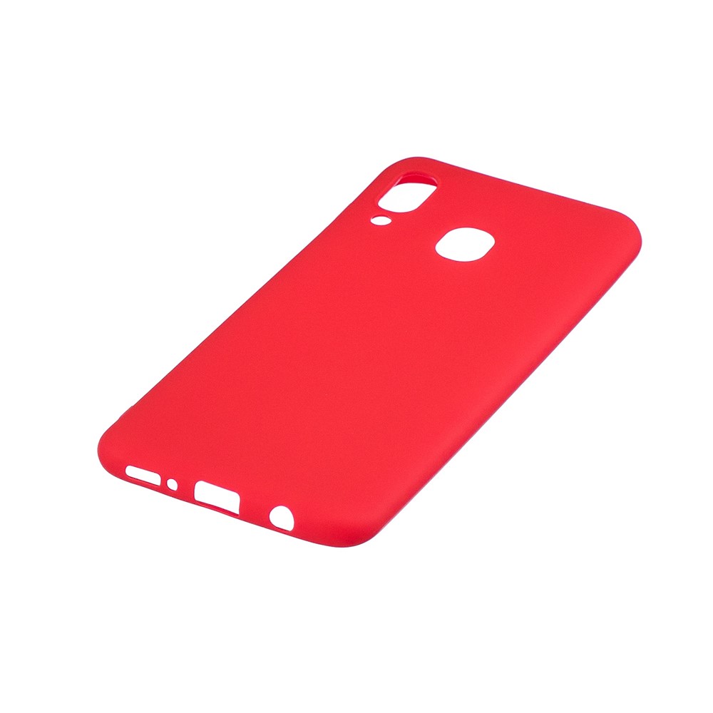 Solid Color Candy TPU Case for Samsung Galaxy A40 - Red-3