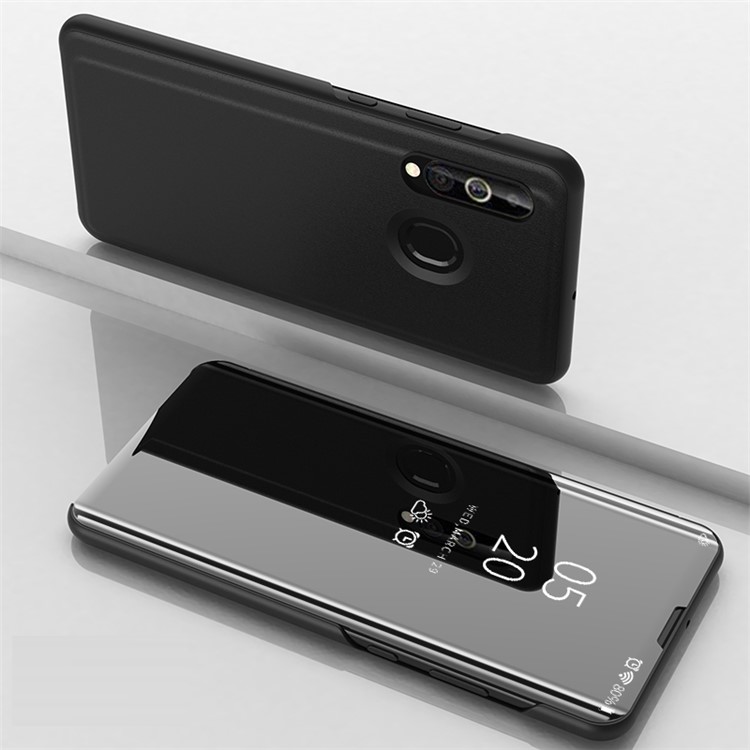 

Вид Из Окна С Покрытием Из Зеркальной Поверхности Кожаный Чехол Для Samsung Galaxy A60 - Черный, Galaxy A60