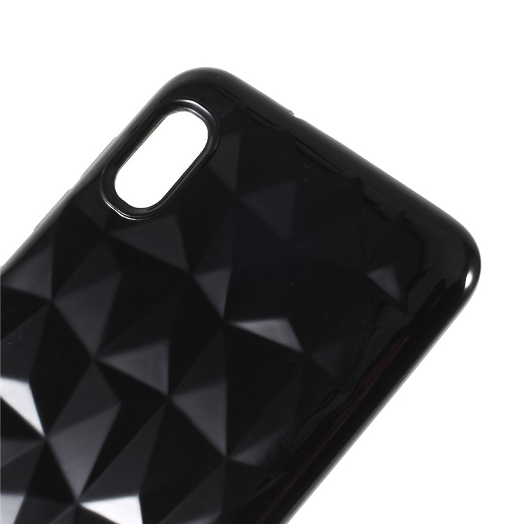 Caixa Macia Do Grão TPU Do Diamante 3D Para A Galáxia A10 De Samsung - Preto-2