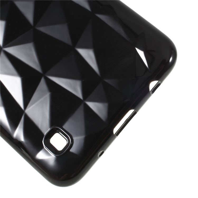 Caixa Macia Do Grão TPU Do Diamante 3D Para A Galáxia A10 De Samsung - Preto-3