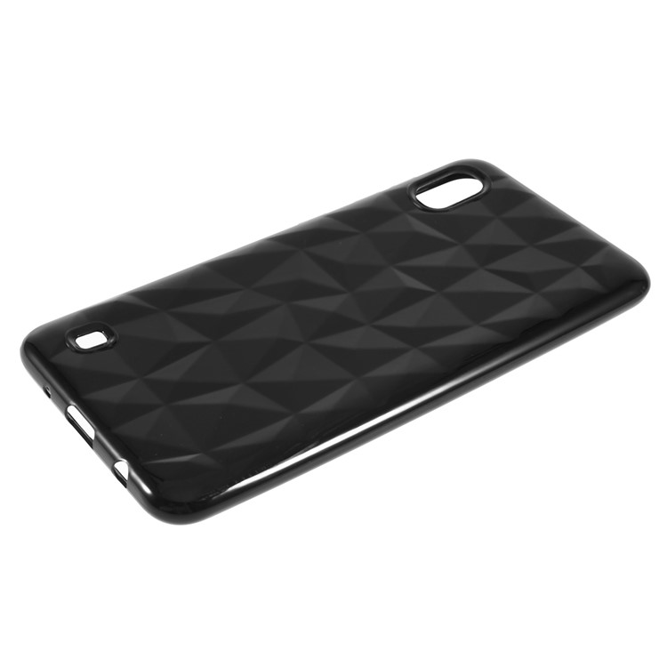 Caixa Macia Do Grão TPU Do Diamante 3D Para A Galáxia A10 De Samsung - Preto-4