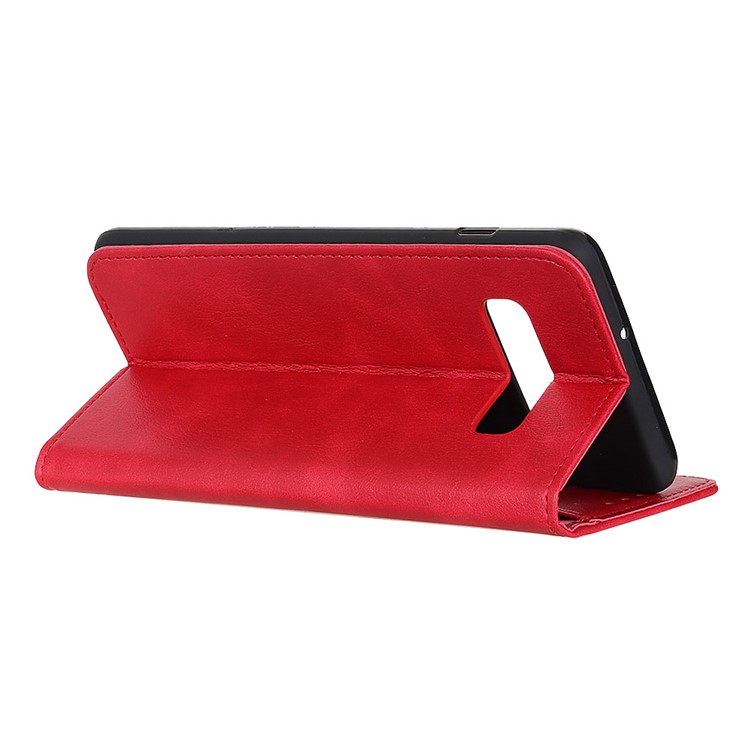 Wallet Stand Leather Phone Case for Samsung Galaxy S10 - Red-7