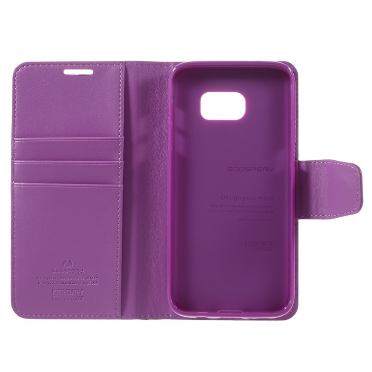 MERCURY GOOSPERY Wallet Leather Case for Samsung Galaxy S7 edge G935 - Purple-10