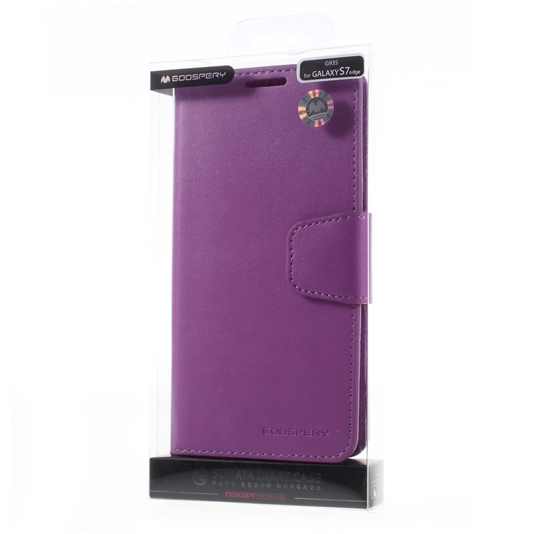 MERCURY GOOSPERY Wallet Leather Case for Samsung Galaxy S7 edge G935 - Purple-11