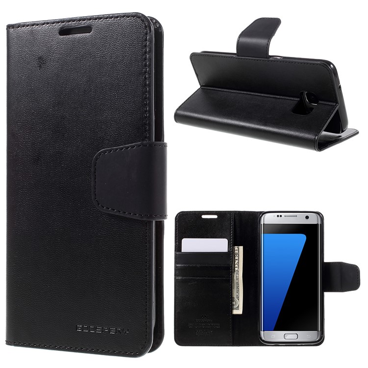 MERCURY GOOSPERY Wallet Leather Case for Samsung Galaxy S7 edge G935 - Black-1