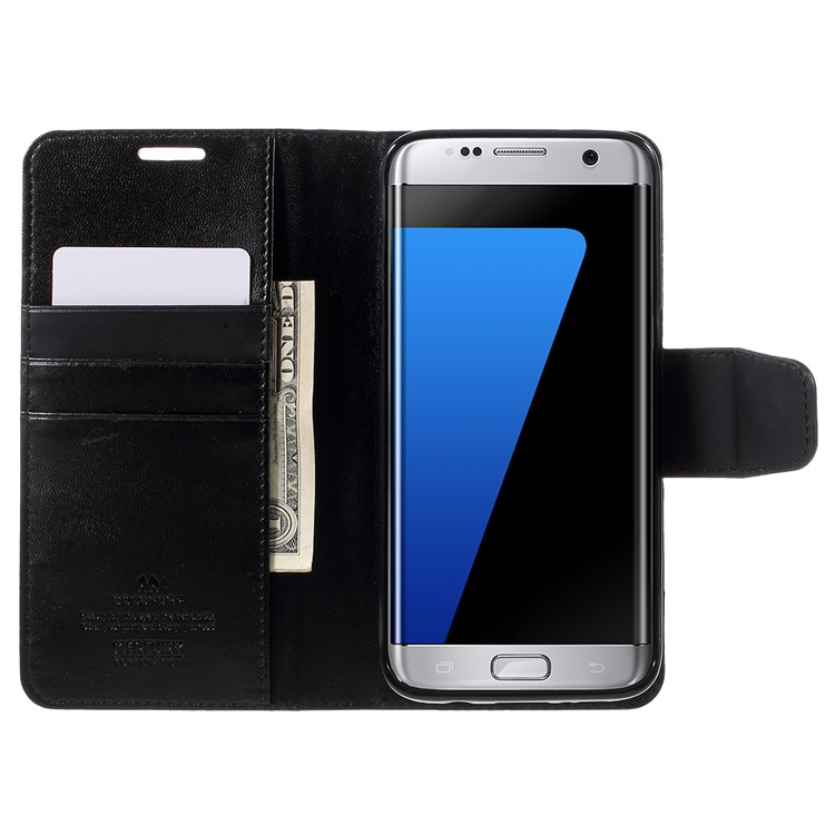 MERCURY GOOSPERY Wallet Leather Case for Samsung Galaxy S7 edge G935 - Black-6