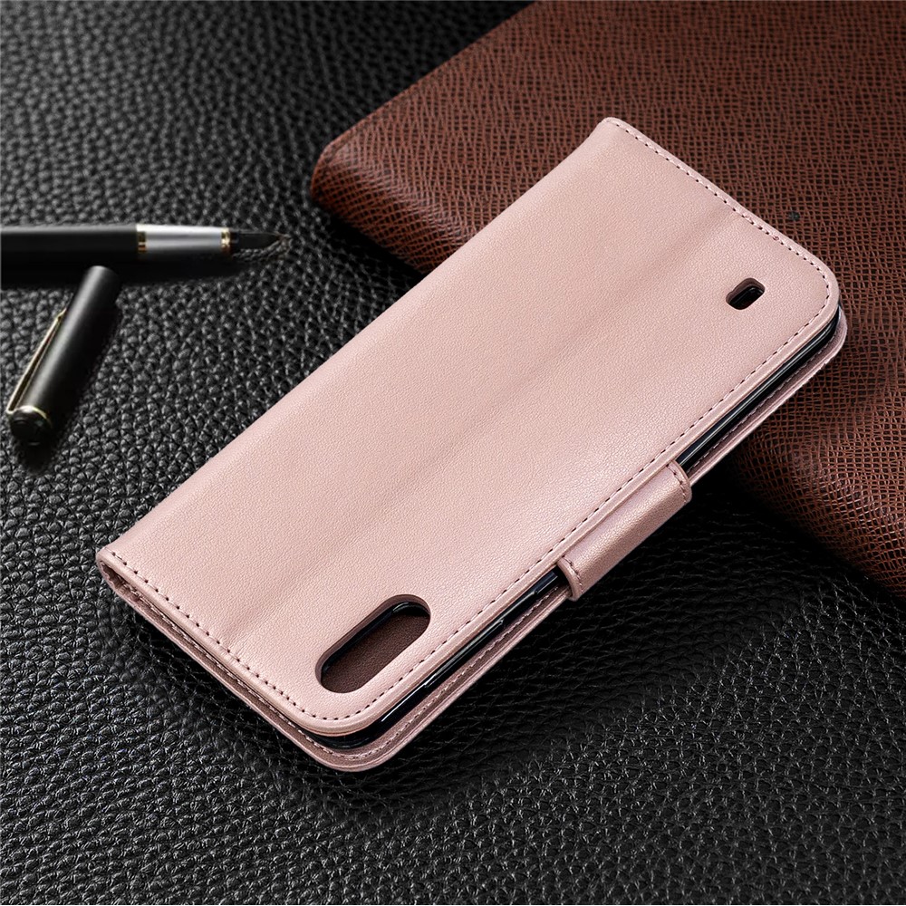 Imprint Butterfly Leather Wallet Case for Samsung Galaxy A10/M10 - Rose Gold-8